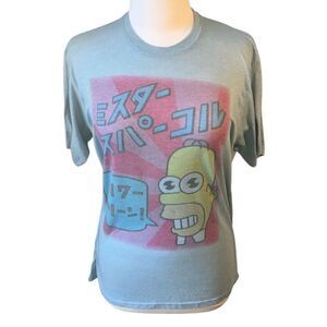 Simpsons Mr Sparkle Japanese Vintage 90’s Changes TShirt, L. Light Blue. Rare!
